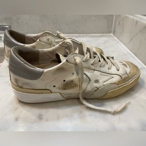 White Superstar Golden Goose Trackers, Size 36 (6.5)
